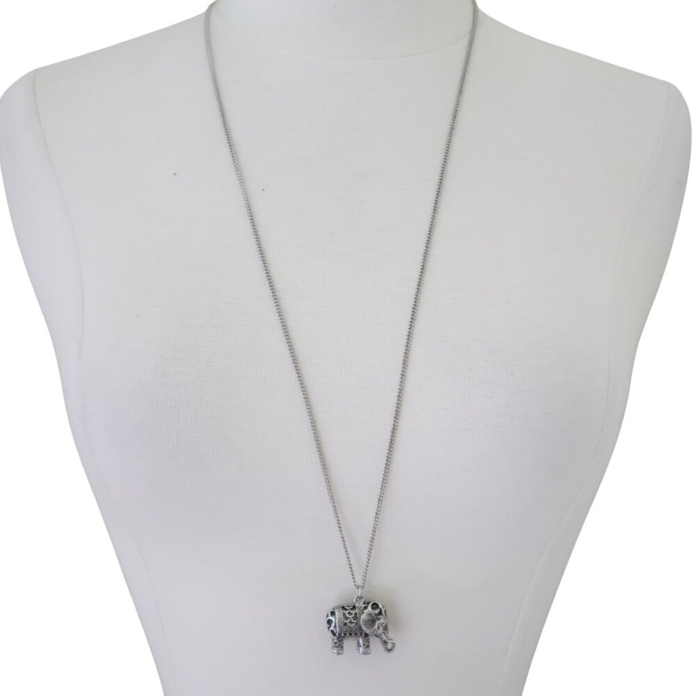 ACCESSORIZE filigree Elephant pendant necklace